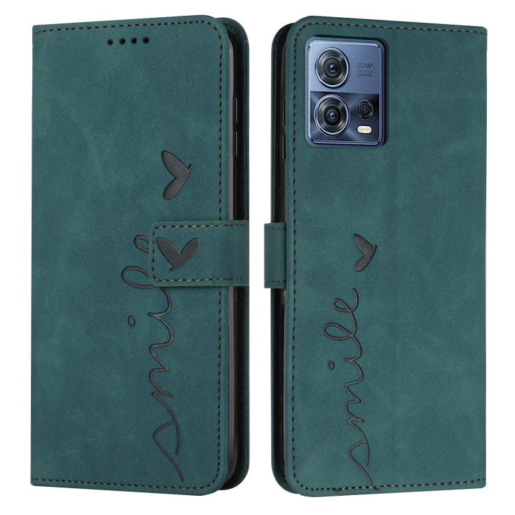 For Motorola Moto S30 Pro 5G/Edge 30 Fusion 5G Skin Feel Heart Pattern Leather Phone Case