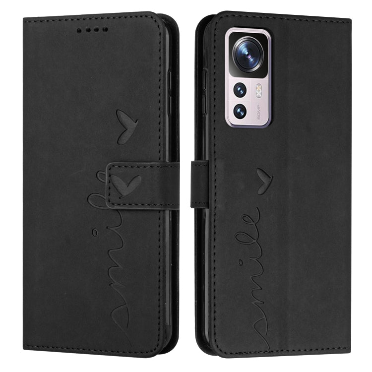 For Xiaomi 12T/12T Pro/Redmi K50 Ultra Skin Feel Heart Pattern Leather Phone Case