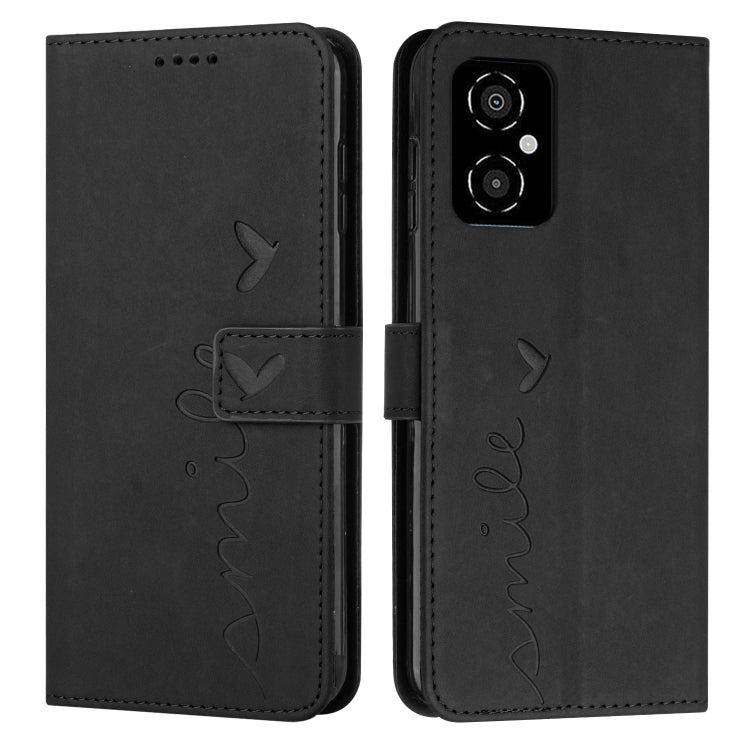 For Xiaomi Poco M4 5G Skin Feel Heart Pattern Leather Phone Case