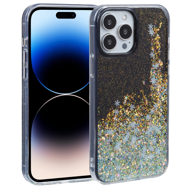 For iPhone 14 Pro Max DFANS DESIGN Snowflake Starlight Shining Phone Case