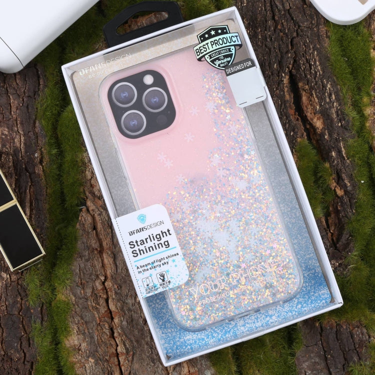 For iPhone 14 Pro DFANS DESIGN Snowflake Starlight Shining Phone Case