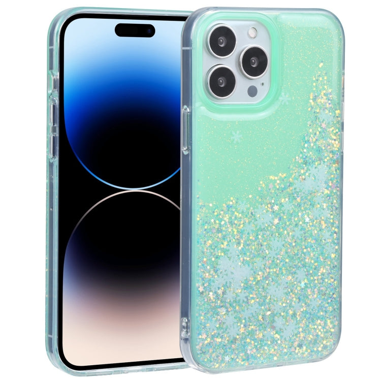 For iPhone 14 Pro DFANS DESIGN Snowflake Starlight Shining Phone Case