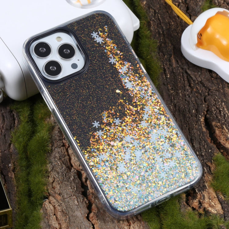 For iPhone 14 Pro DFANS DESIGN Snowflake Starlight Shining Phone Case