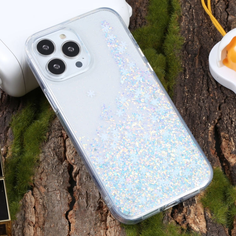 For iPhone 14 Pro DFANS DESIGN Snowflake Starlight Shining Phone Case