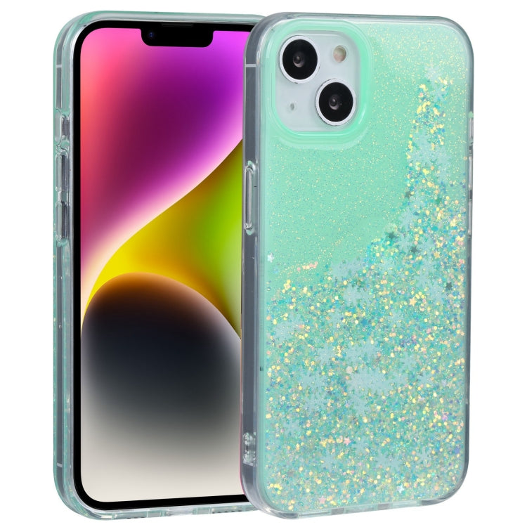 For iPhone 14 Plus DFANS DESIGN Snowflake Starlight Shining Phone Case