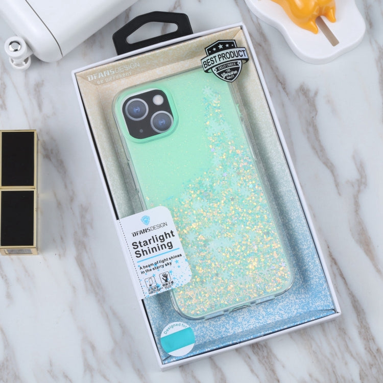 For iPhone 14 Plus DFANS DESIGN Snowflake Starlight Shining Phone Case