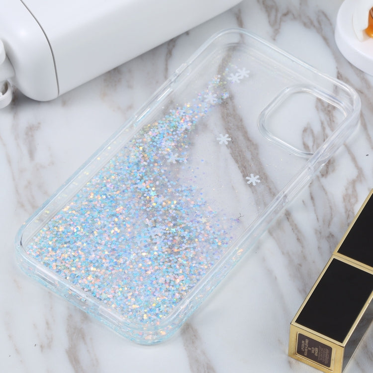 For iPhone 14 Plus DFANS DESIGN Snowflake Starlight Shining Phone Case
