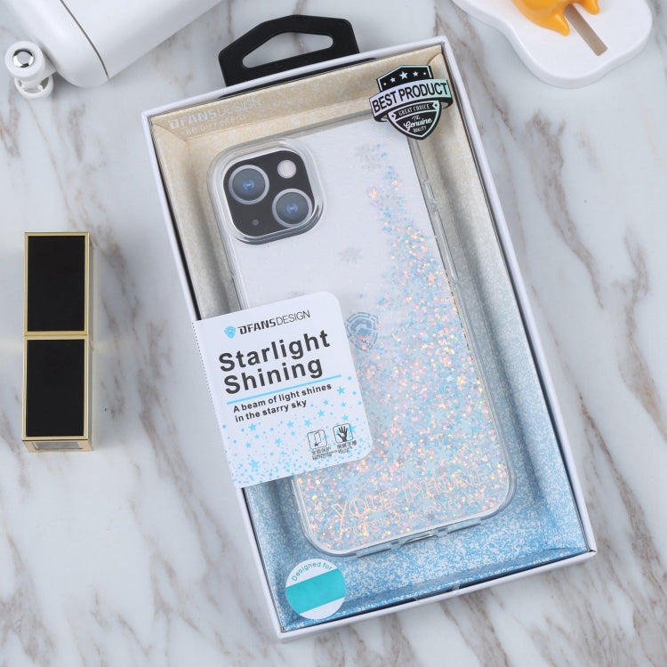 For iPhone 14 Plus DFANS DESIGN Snowflake Starlight Shining Phone Case
