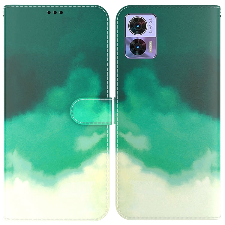 For Motorola Edge 30 Neo / Edge 30 Lite Watercolor Pattern Flip Leather Phone Case