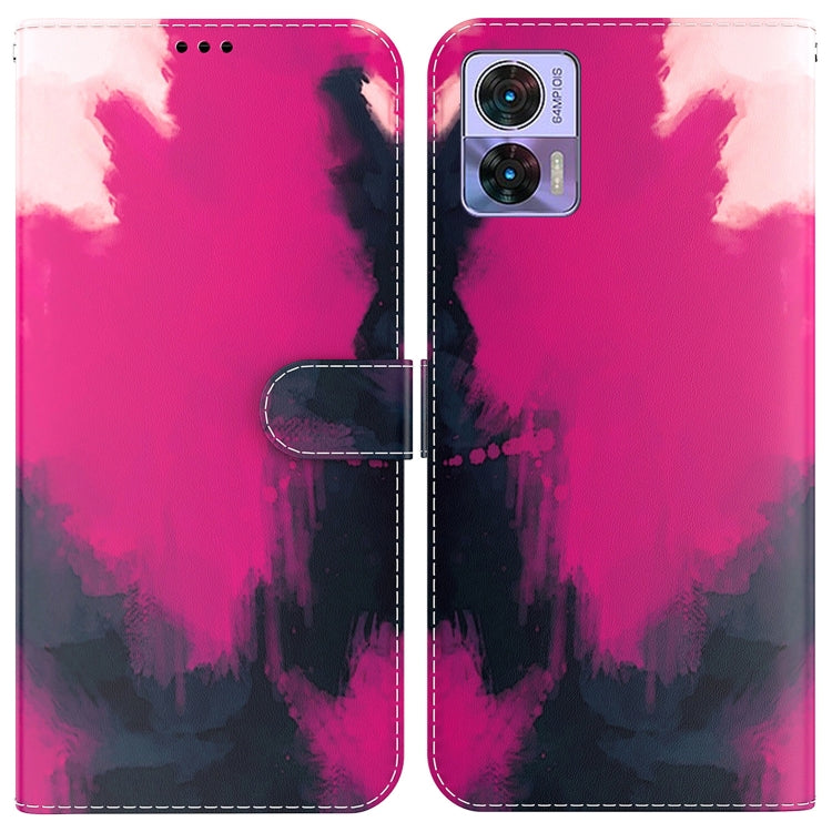 For Motorola Edge 30 Neo / Edge 30 Lite Watercolor Pattern Flip Leather Phone Case