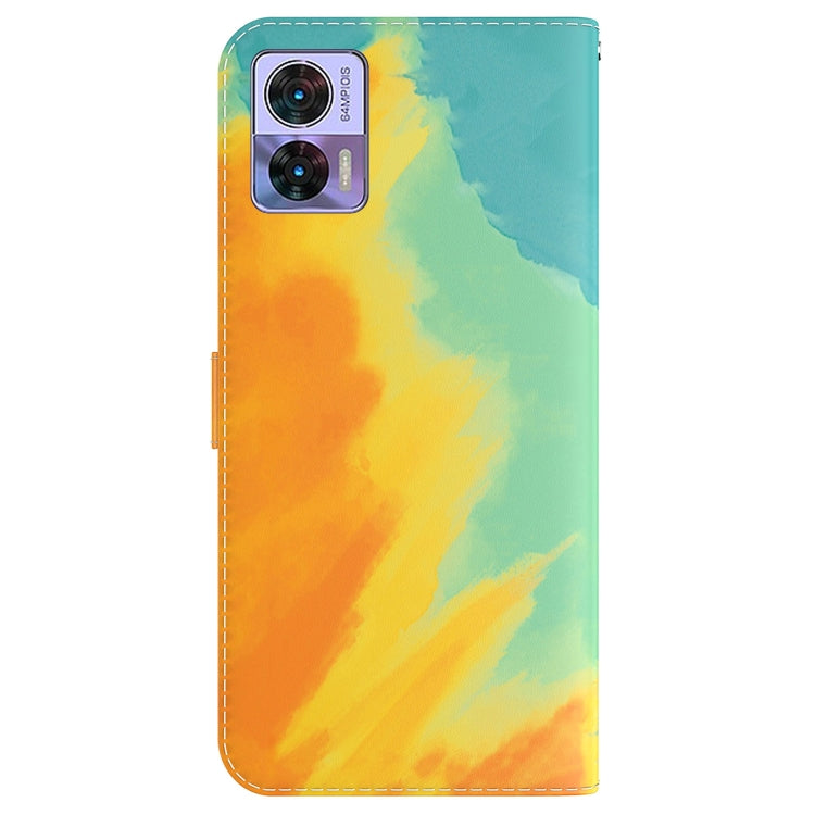 For Motorola Edge 30 Neo / Edge 30 Lite Watercolor Pattern Flip Leather Phone Case
