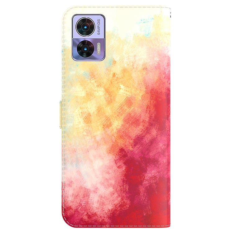 For Motorola Edge 30 Neo / Edge 30 Lite Watercolor Pattern Flip Leather Phone Case
