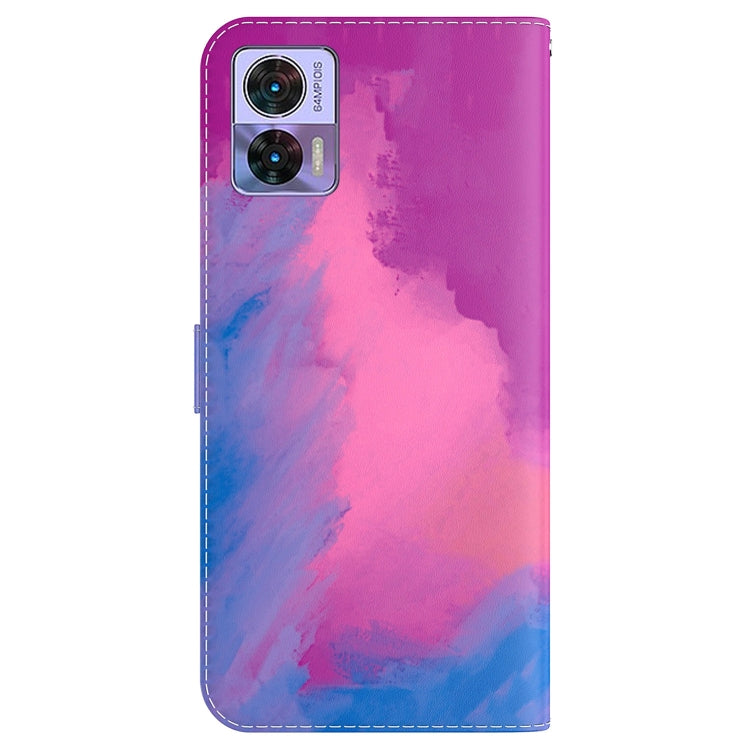 For Motorola Edge 30 Neo / Edge 30 Lite Watercolor Pattern Flip Leather Phone Case