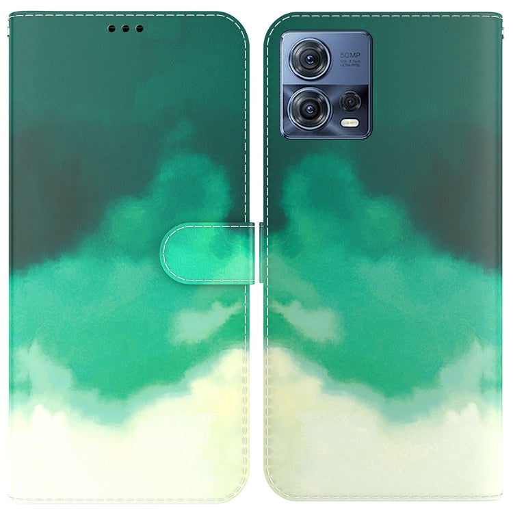 For Motorola Moto S30 Pro 5G / Edge 30 Fusion Watercolor Pattern Flip Leather Phone Case