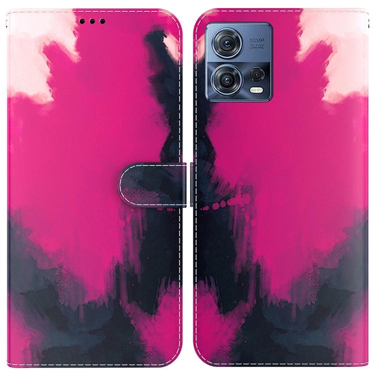 For Motorola Moto S30 Pro 5G / Edge 30 Fusion Watercolor Pattern Flip Leather Phone Case