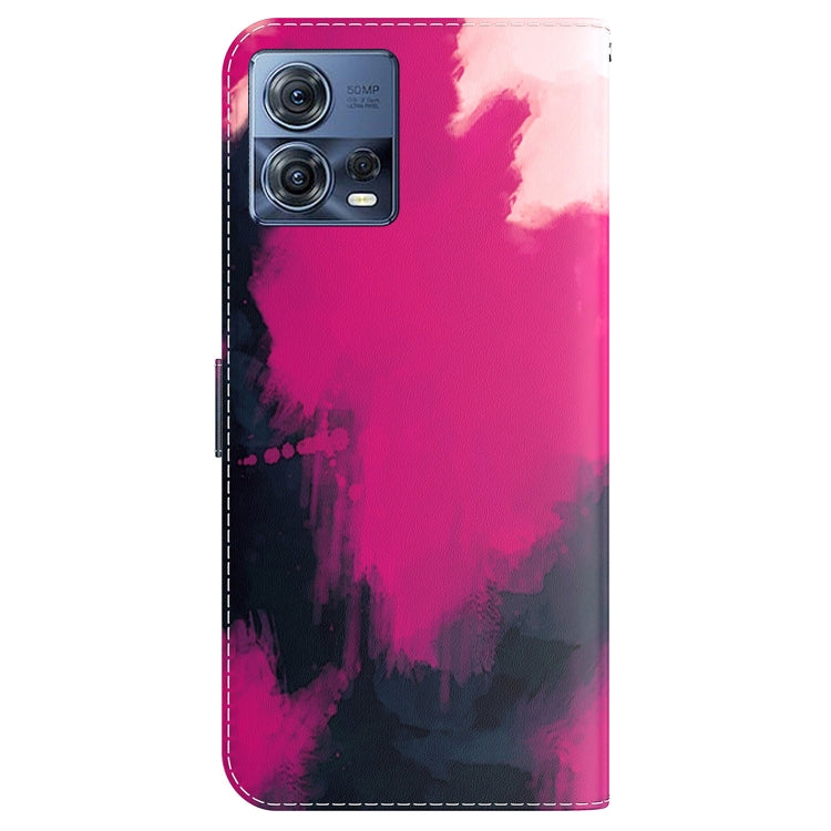 For Motorola Moto S30 Pro 5G / Edge 30 Fusion Watercolor Pattern Flip Leather Phone Case
