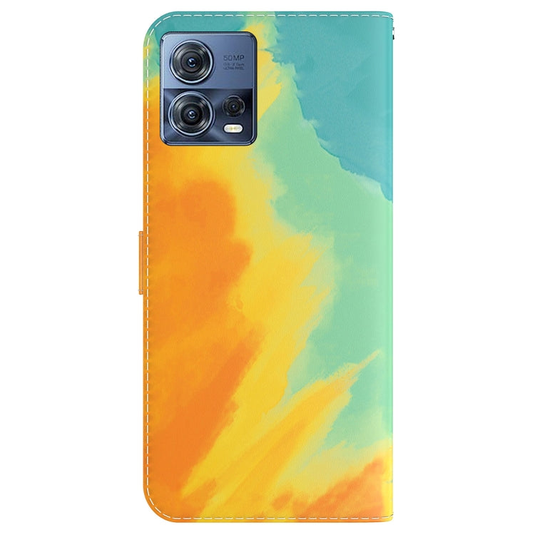 For Motorola Moto S30 Pro 5G / Edge 30 Fusion Watercolor Pattern Flip Leather Phone Case
