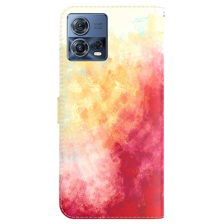 For Motorola Moto S30 Pro 5G / Edge 30 Fusion Watercolor Pattern Flip Leather Phone Case