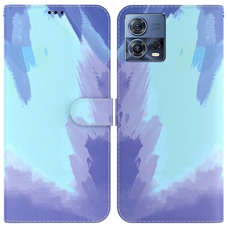 For Motorola Moto S30 Pro 5G / Edge 30 Fusion Watercolor Pattern Flip Leather Phone Case