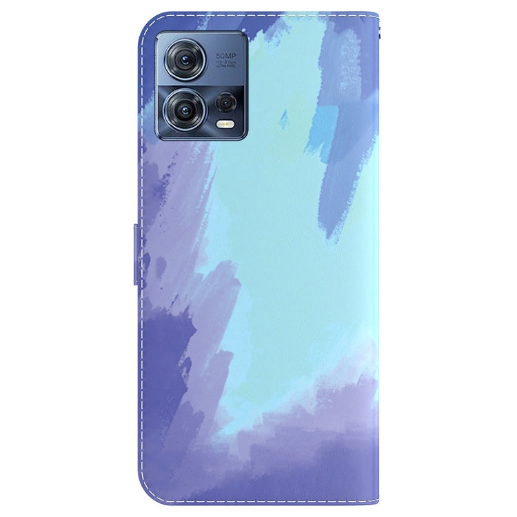 For Motorola Moto S30 Pro 5G / Edge 30 Fusion Watercolor Pattern Flip Leather Phone Case