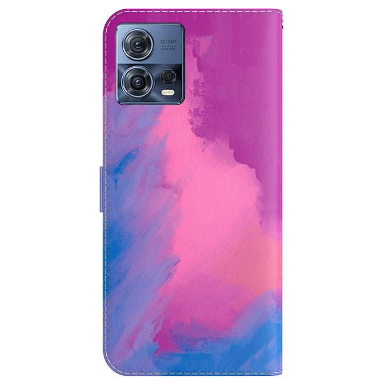 For Motorola Moto S30 Pro 5G / Edge 30 Fusion Watercolor Pattern Flip Leather Phone Case