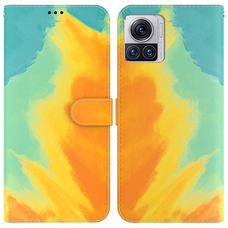 For Motorola Moto X30 Pro 5G / Edge 30 Ultra Watercolor Pattern Flip Leather Phone Case