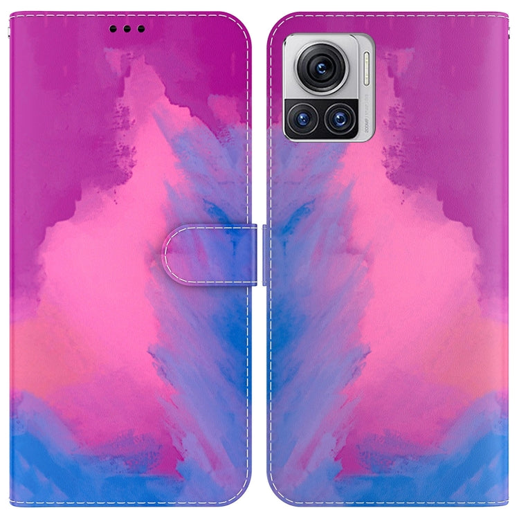 For Motorola Moto X30 Pro 5G / Edge 30 Ultra Watercolor Pattern Flip Leather Phone Case