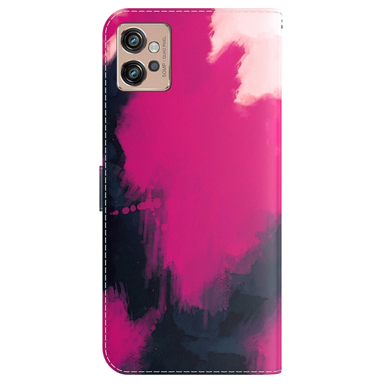 For Motorola Moto G32 Watercolor Pattern Flip Leather Phone Case