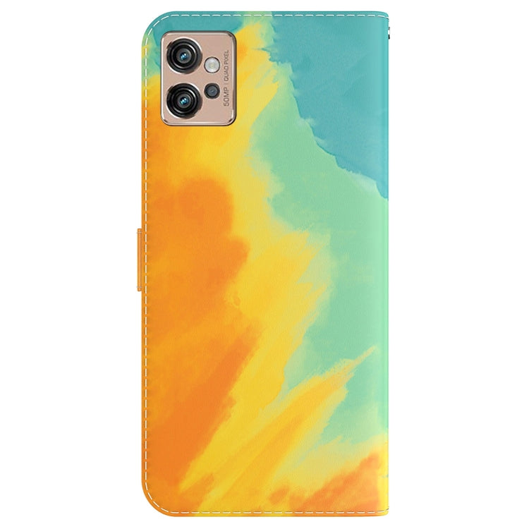 For Motorola Moto G32 Watercolor Pattern Flip Leather Phone Case