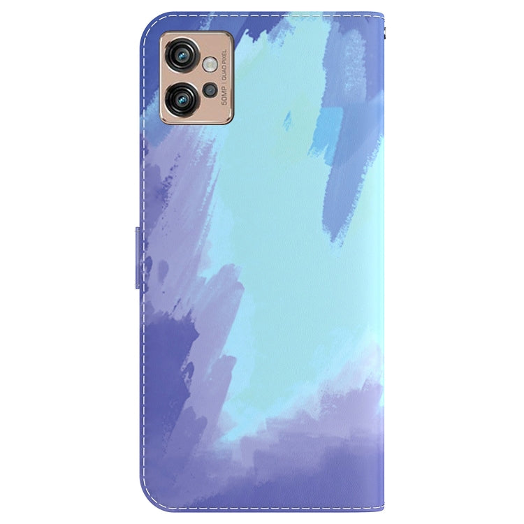 For Motorola Moto G32 Watercolor Pattern Flip Leather Phone Case