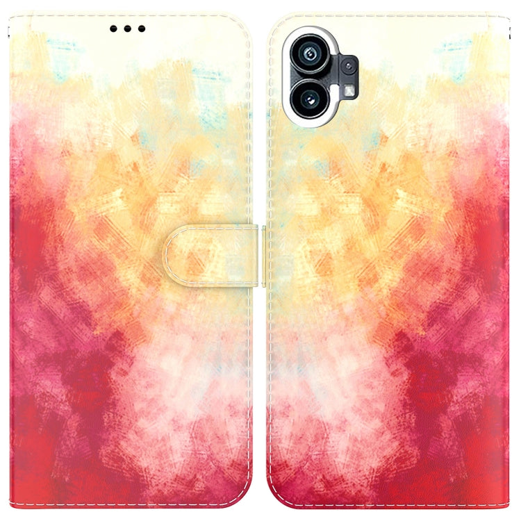 For Nothing Phone 1 Watercolor Pattern Flip Leather Phone Case