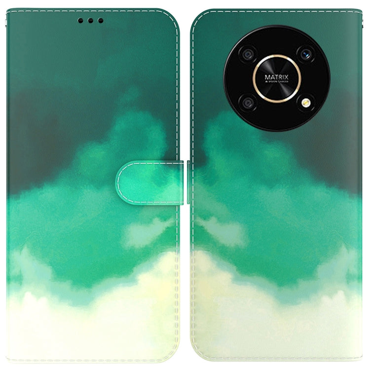 For Honor X9 / X9 5G Watercolor Pattern Flip Leather Phone Case