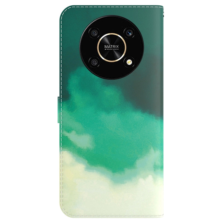 For Honor X9 / X9 5G Watercolor Pattern Flip Leather Phone Case