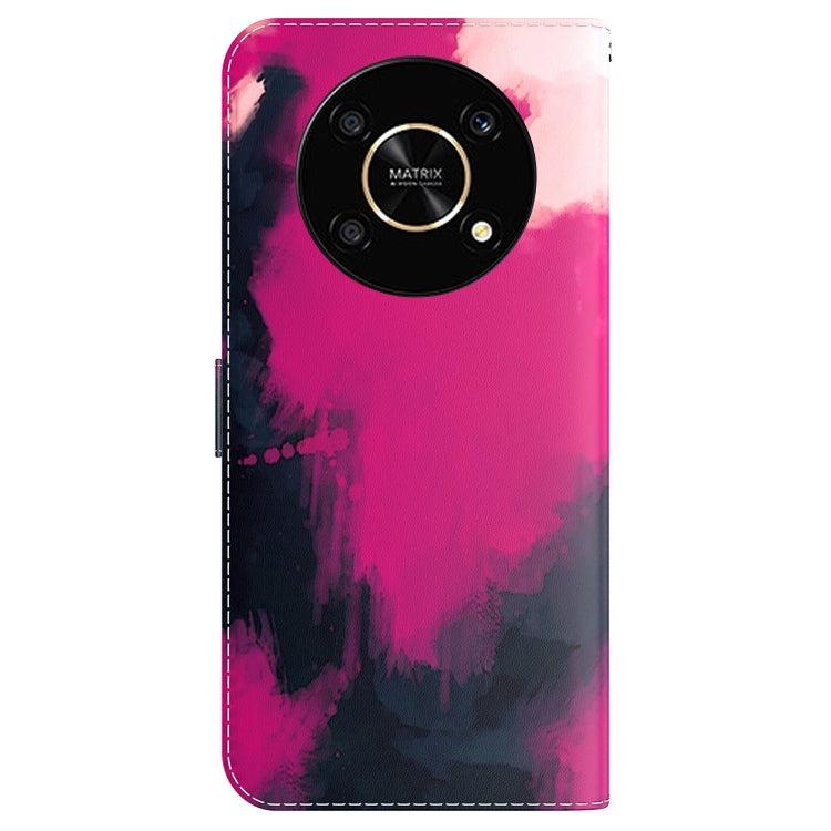 For Honor X9 / X9 5G Watercolor Pattern Flip Leather Phone Case