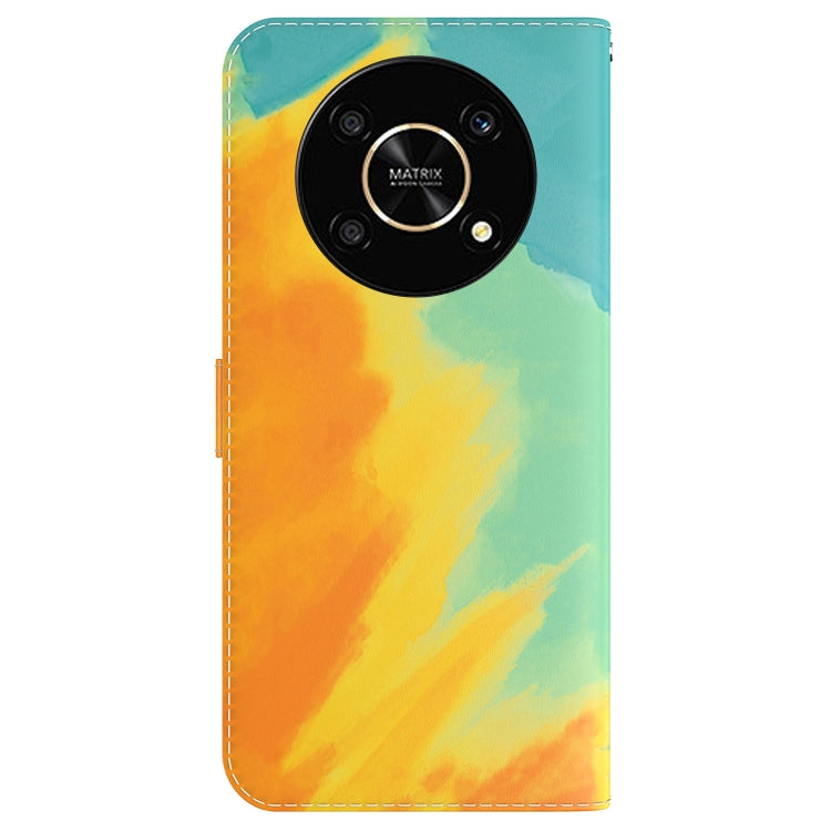 For Honor X9 / X9 5G Watercolor Pattern Flip Leather Phone Case