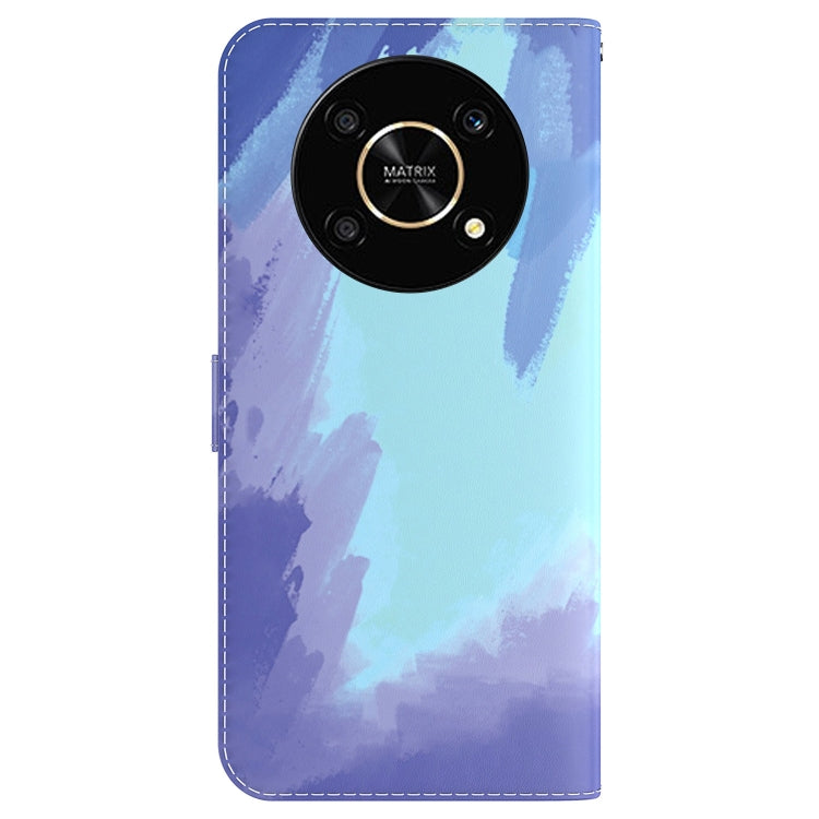 For Honor X9 / X9 5G Watercolor Pattern Flip Leather Phone Case