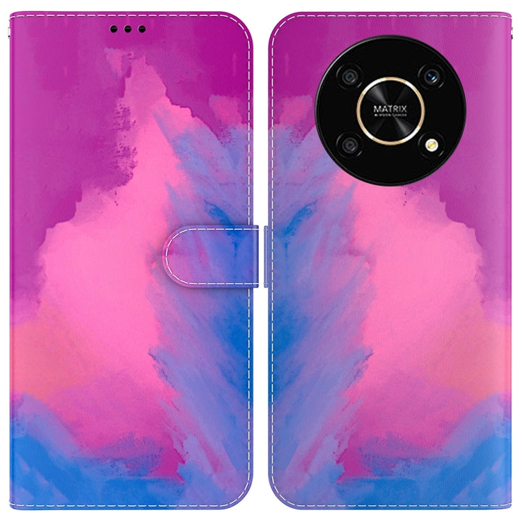 For Honor X9 / X9 5G Watercolor Pattern Flip Leather Phone Case
