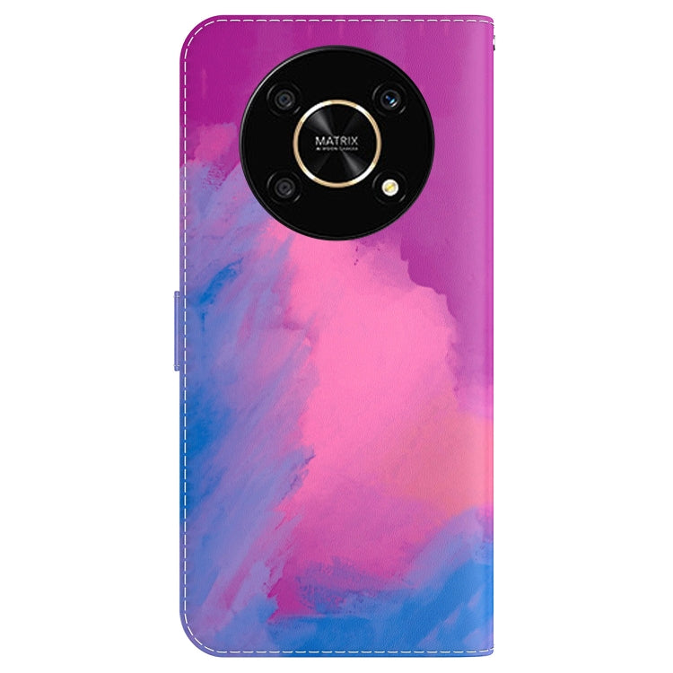 For Honor X9 / X9 5G Watercolor Pattern Flip Leather Phone Case