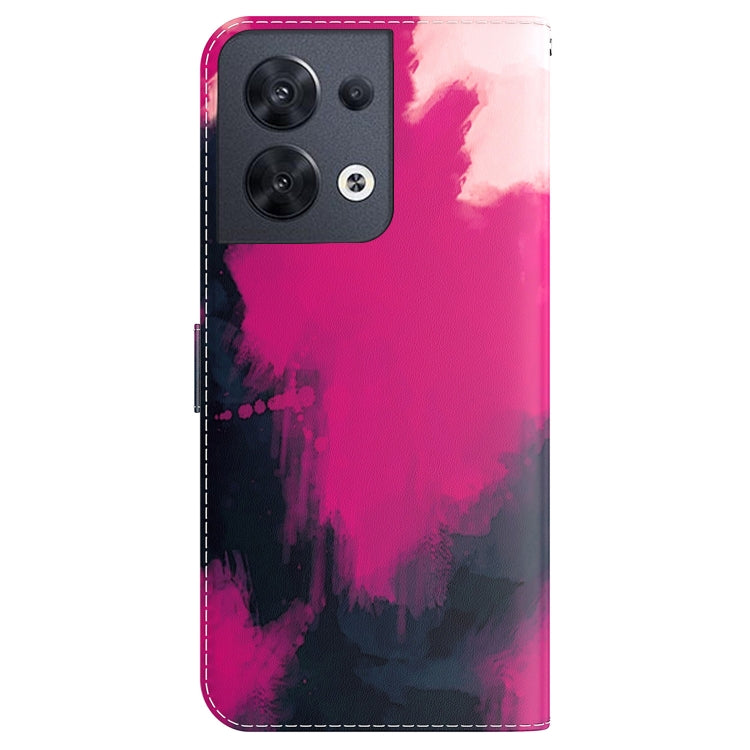 For OPPO Reno8 Watercolor Pattern Flip Leather Phone Case