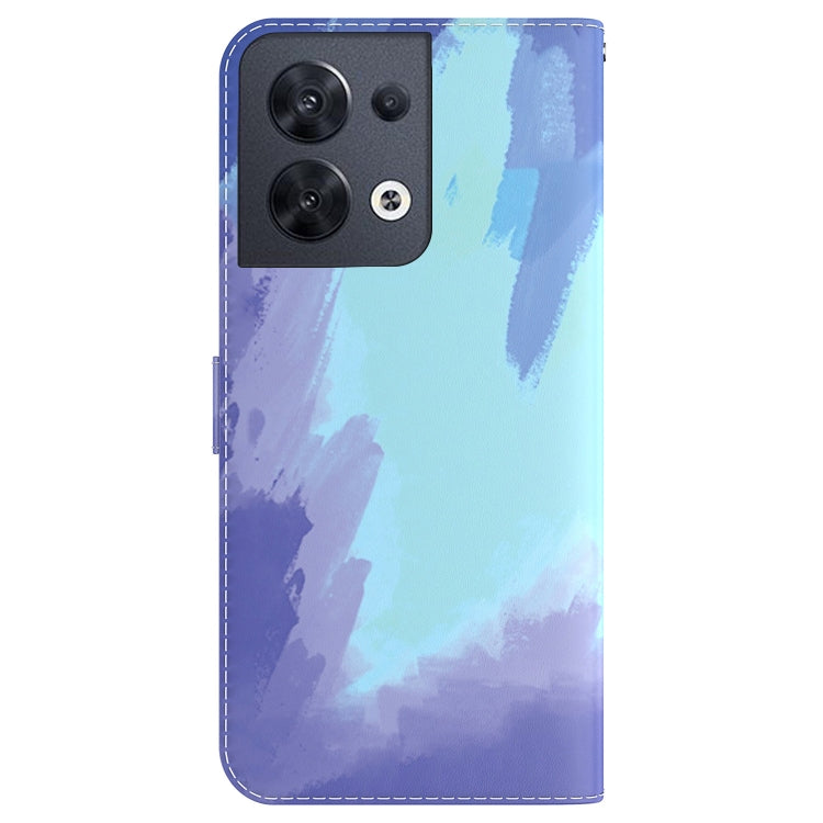 For OPPO Reno8 Watercolor Pattern Flip Leather Phone Case