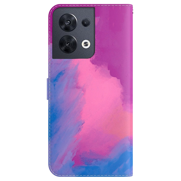 For OPPO Reno8 Watercolor Pattern Flip Leather Phone Case