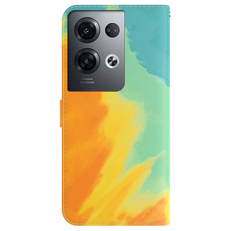 For OPPO Reno8 Pro Watercolor Pattern Flip Leather Phone Case