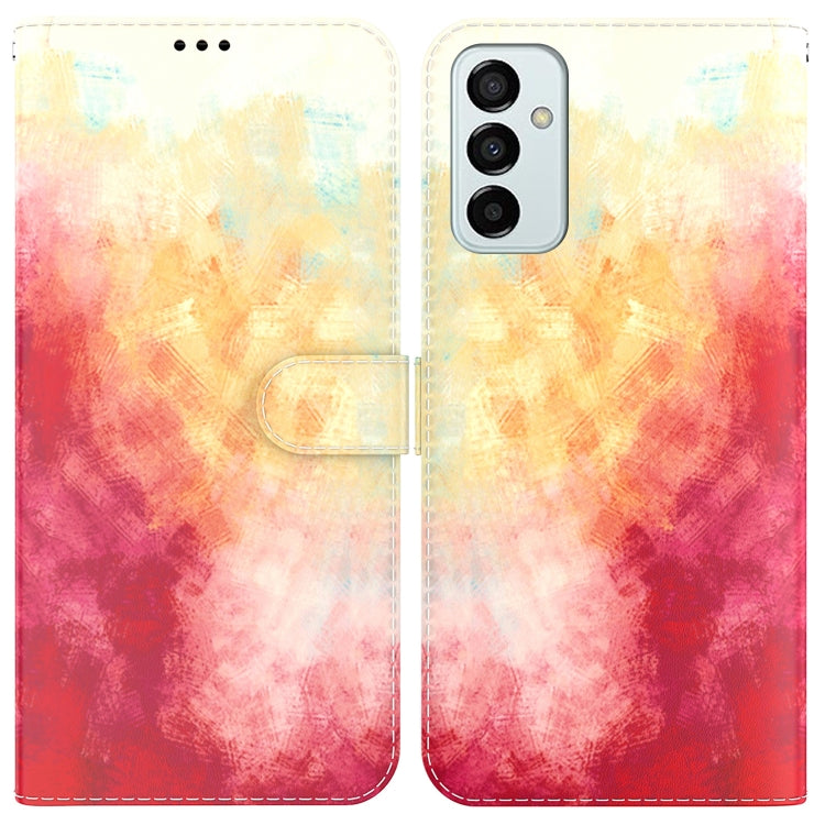 For Samsung Galaxy M13 4G Watercolor Pattern Flip Leather Phone Case
