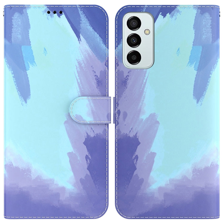 For Samsung Galaxy M13 4G Watercolor Pattern Flip Leather Phone Case