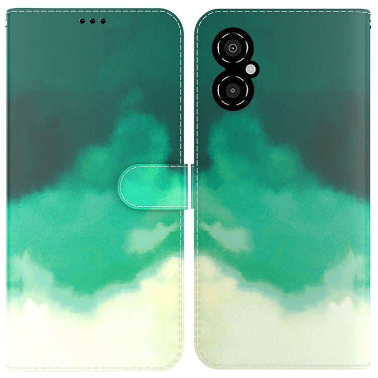 For Xiaomi Poco M4 5G Watercolor Pattern Flip Leather Phone Case