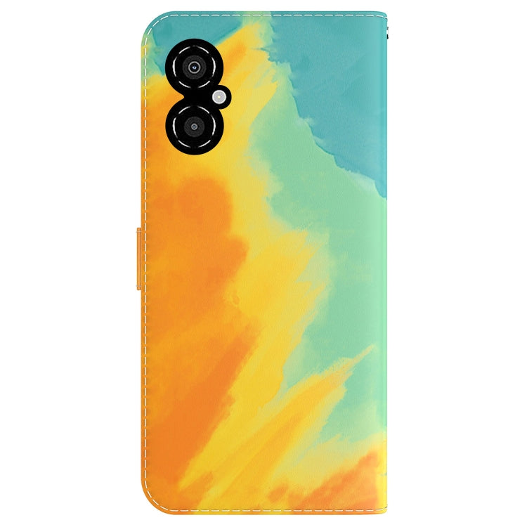 For Xiaomi Poco M4 5G Watercolor Pattern Flip Leather Phone Case