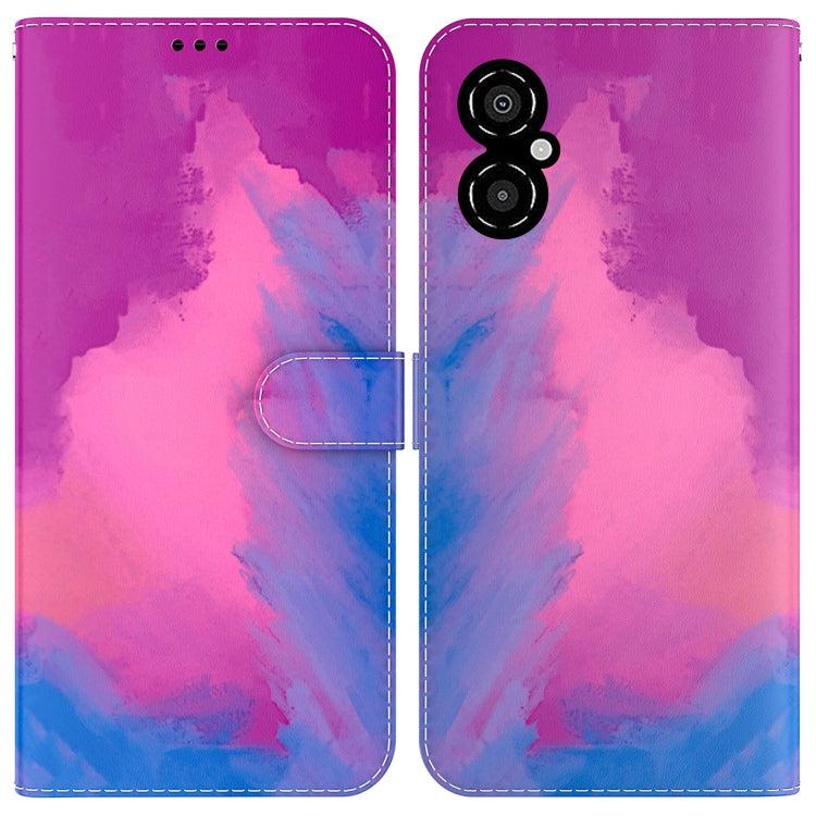 For Xiaomi Poco M4 5G Watercolor Pattern Flip Leather Phone Case