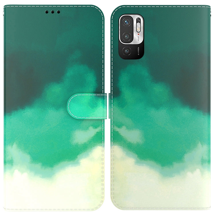 For Xiaomi Redmi Note 11T Pro / 11T Pro+ 5G Watercolor Pattern Flip Leather Phone Case