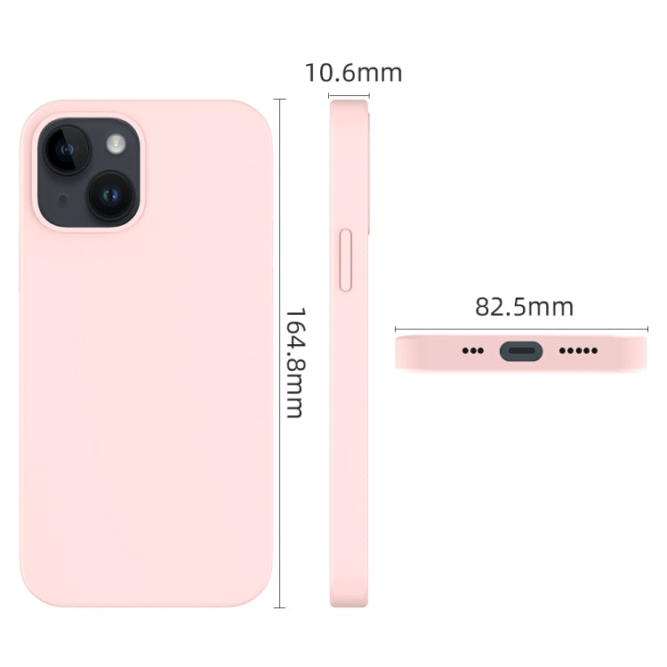 For iPhone 14 Plus Mutural Yuemu Series Liquid Silicone Microfiber Case