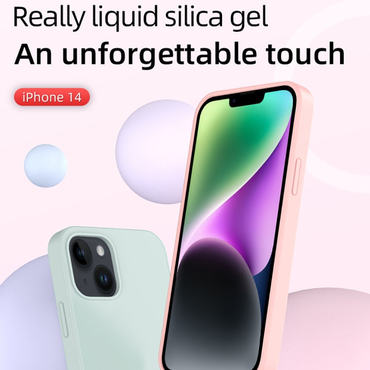 For iPhone 14 Plus Mutural Yuemu Series Liquid Silicone Microfiber Case